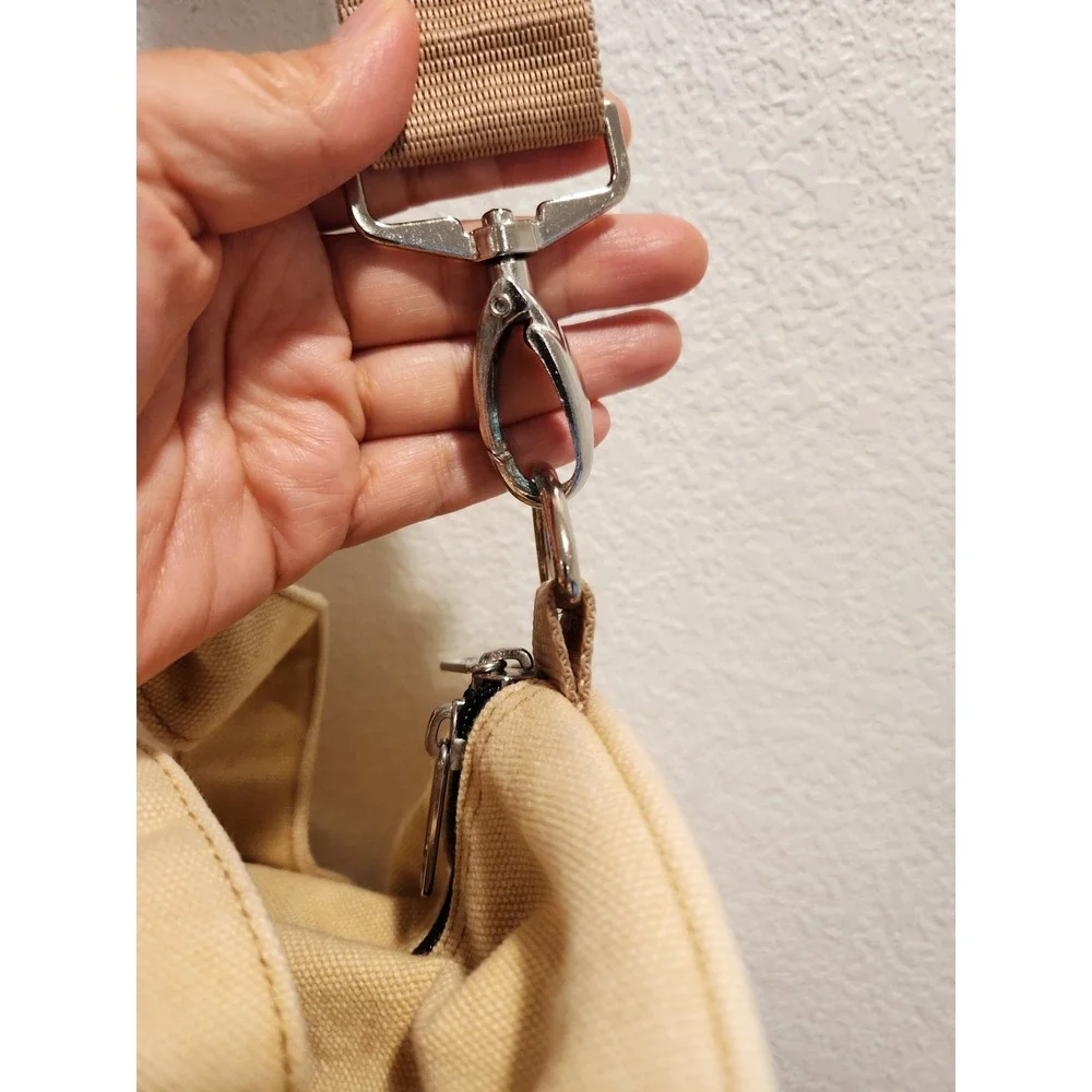 Benny Gold Canvas Duffel Bag Tan Workwear Travel‎ Gym Carryall YKK Zipper 21
